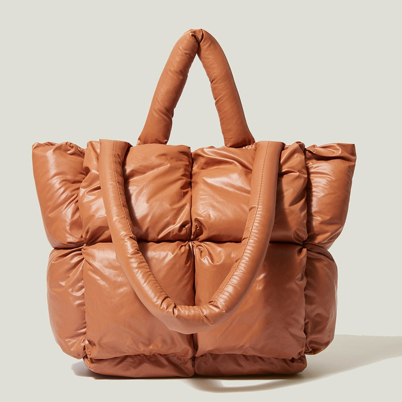 Bolsa puffer acolchoada luxuosa