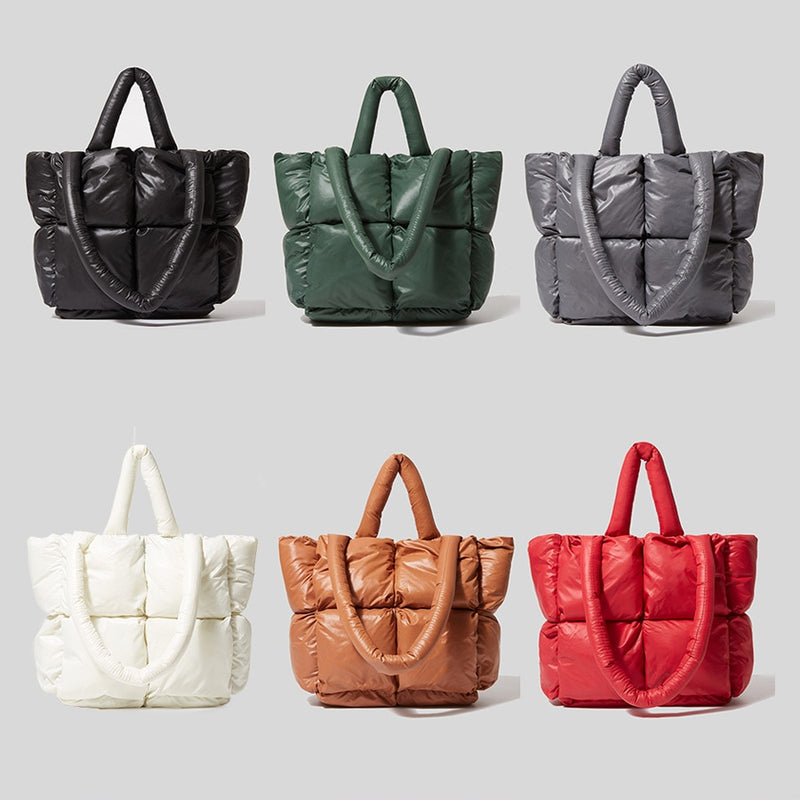 Bolsa puffer acolchoada luxuosa