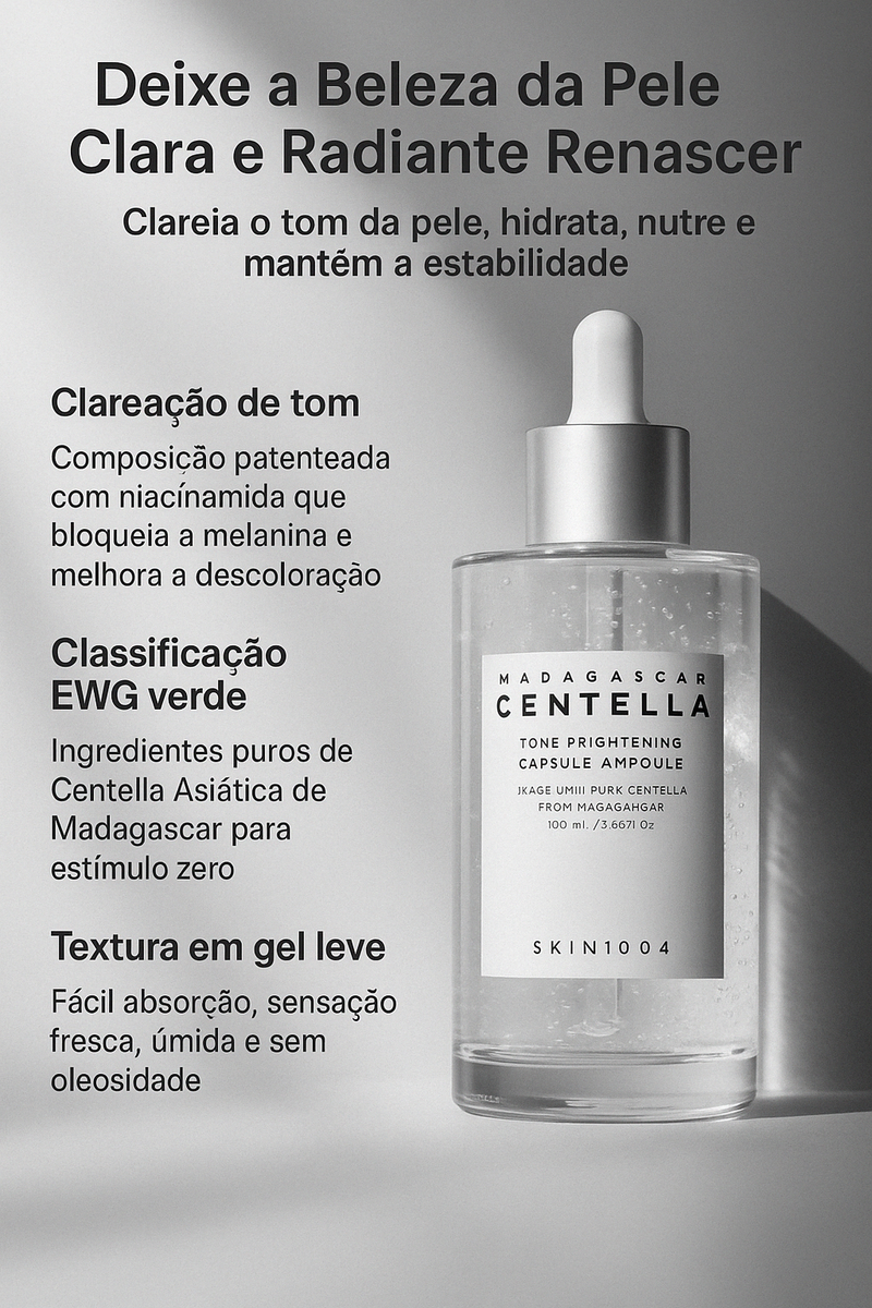 Essência Facial 100 ml de Centella Asiatica – Calmante, Hidratante e Iluminadora Diário