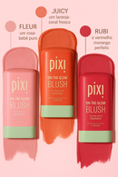 3 em 1 Blush Pixi Stick Hidratante com Cor – Para Bochechas, Lábios e Contorno!