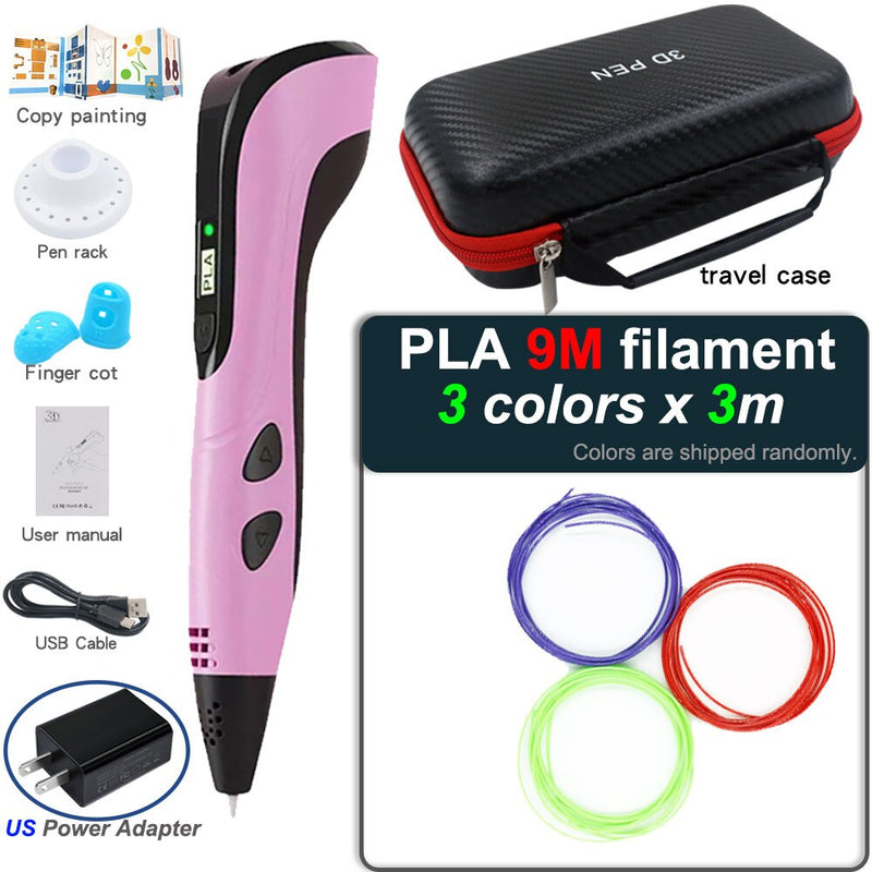 Caneta de impressão 3D com tela LCD para crianças