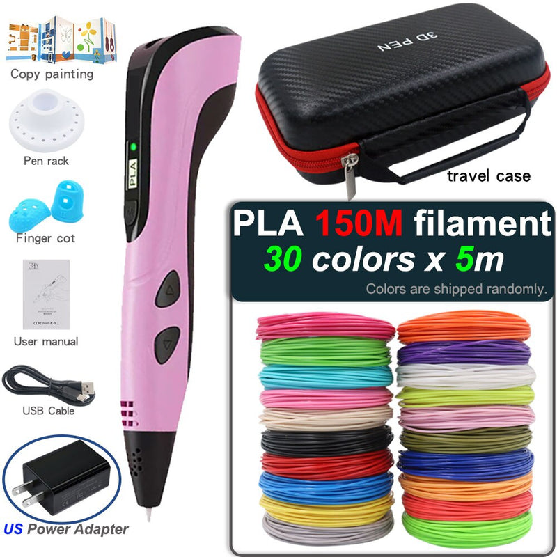 Caneta de impressão 3D com tela LCD para crianças