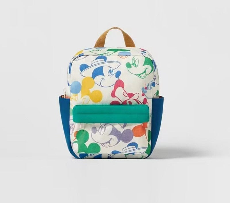 Mochila infantil impressa dos desenhos animados da disney com Mickey colorido
