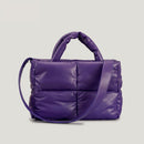 Bolsa puffer courino acolchoada luxuosa