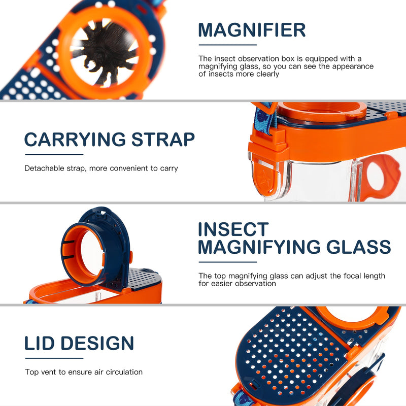 Kit aventureiro de exploração e aprendizagem de insetos