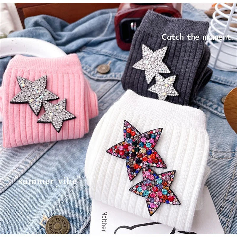 Meias estrela com Diamantes – brilho, bonforto e muito Estilo