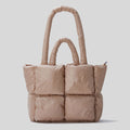 Bolsa puffer nylon acolchoada luxuosa