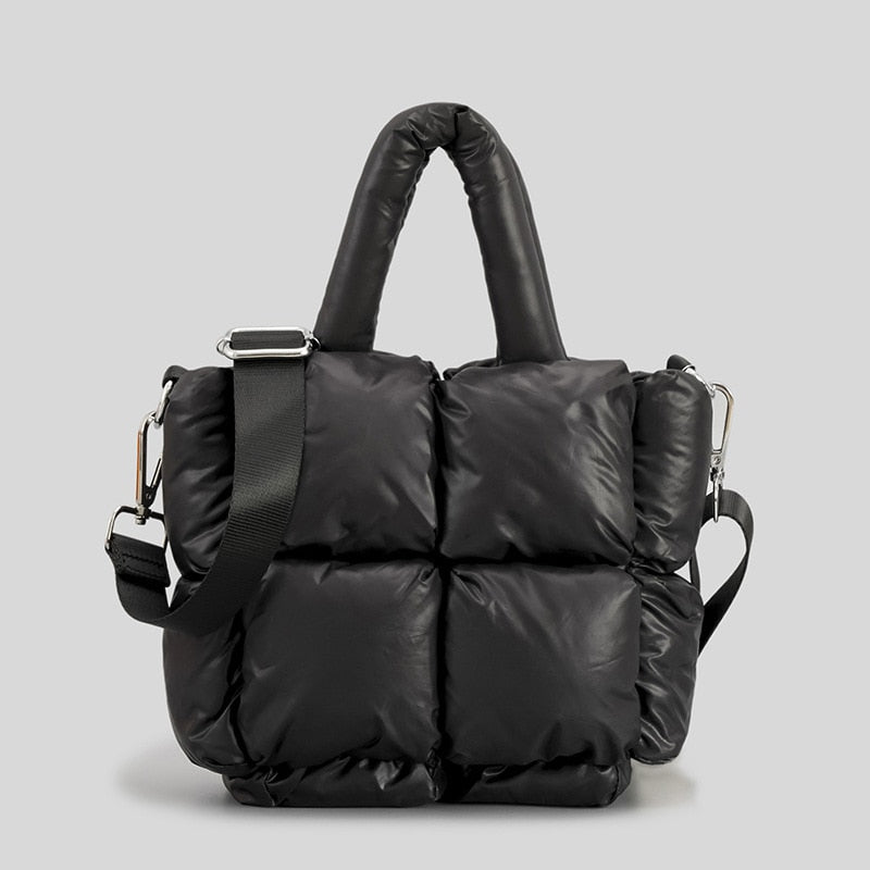 Bolsa puffer mini acolchoada luxuosa