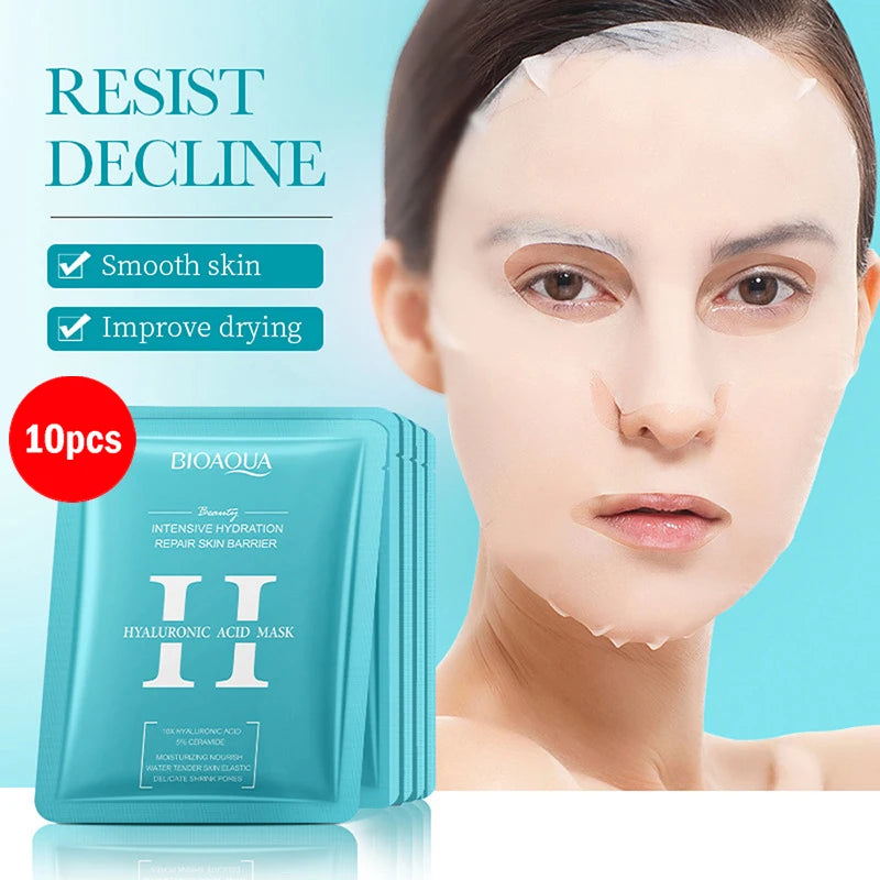 BIOAQUA Máscara Facial com Ácido Hialurônico, Retinol e Extrato de Caracol e cúrcuma