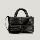 Bolsa puffer courino acolchoada luxuosa