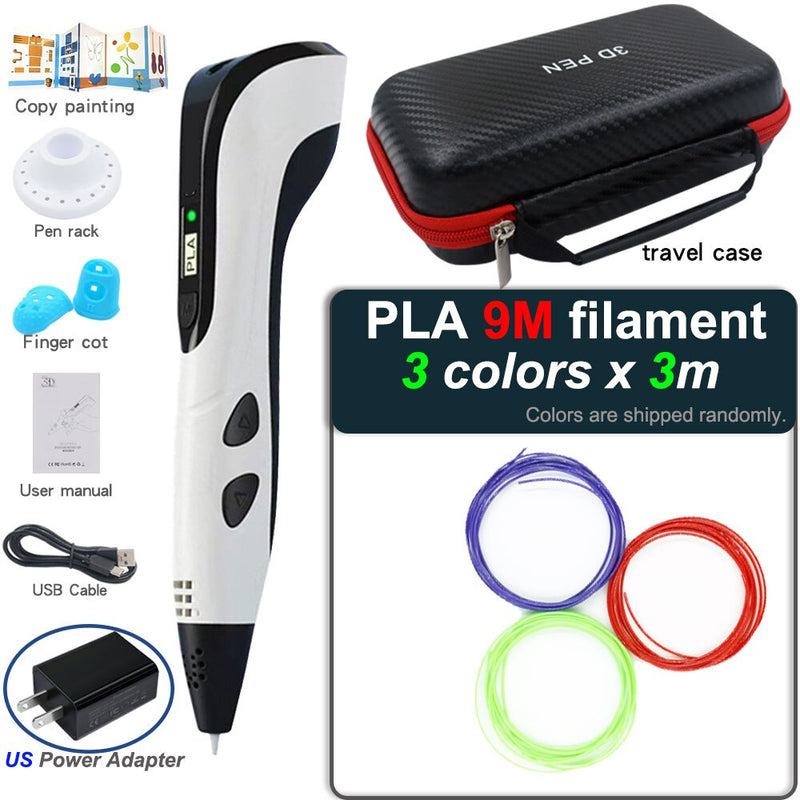 Caneta de impressão 3D com tela LCD para crianças