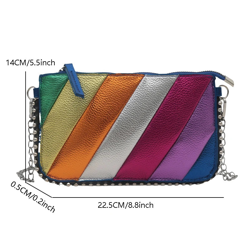 Bolsa Rainbow Color dopamine – Estilo Único, Cores Vibrantes e Design que Encanta!