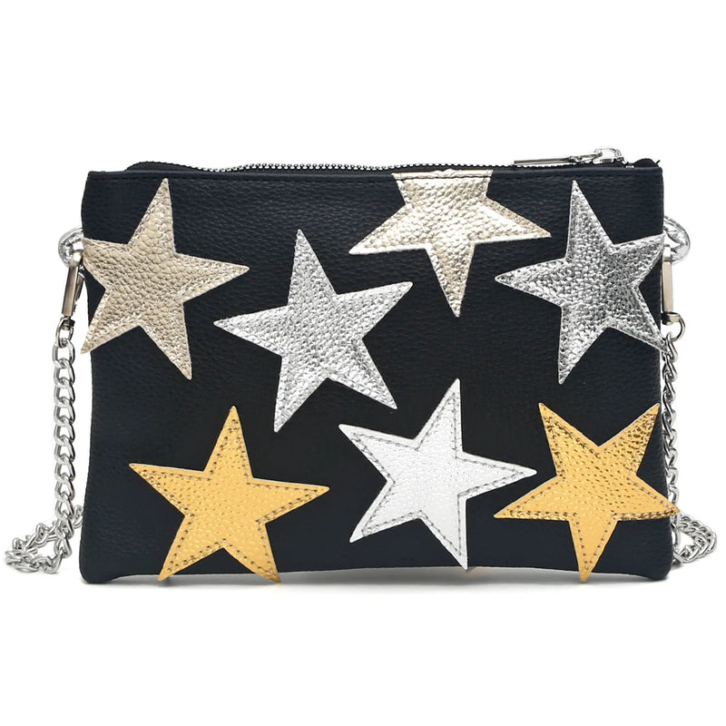 Bolsa Clutch Dopamine Estrelas – Brilho e Estilo