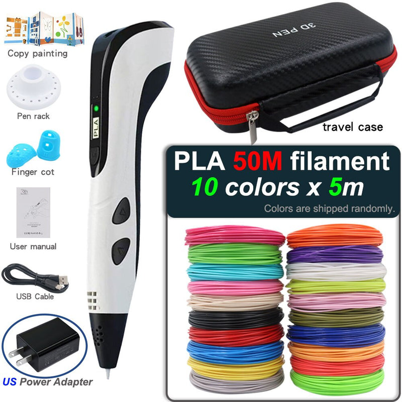 Caneta de impressão 3D com tela LCD para crianças