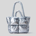 Bolsa puffer nylon acolchoada luxuosa