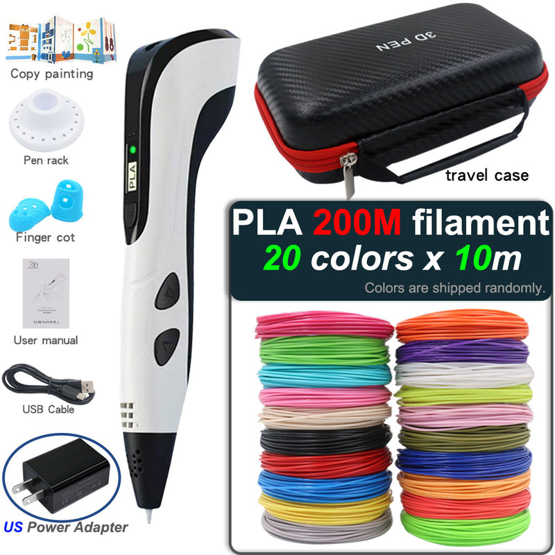 Caneta de impressão 3D com tela LCD para crianças
