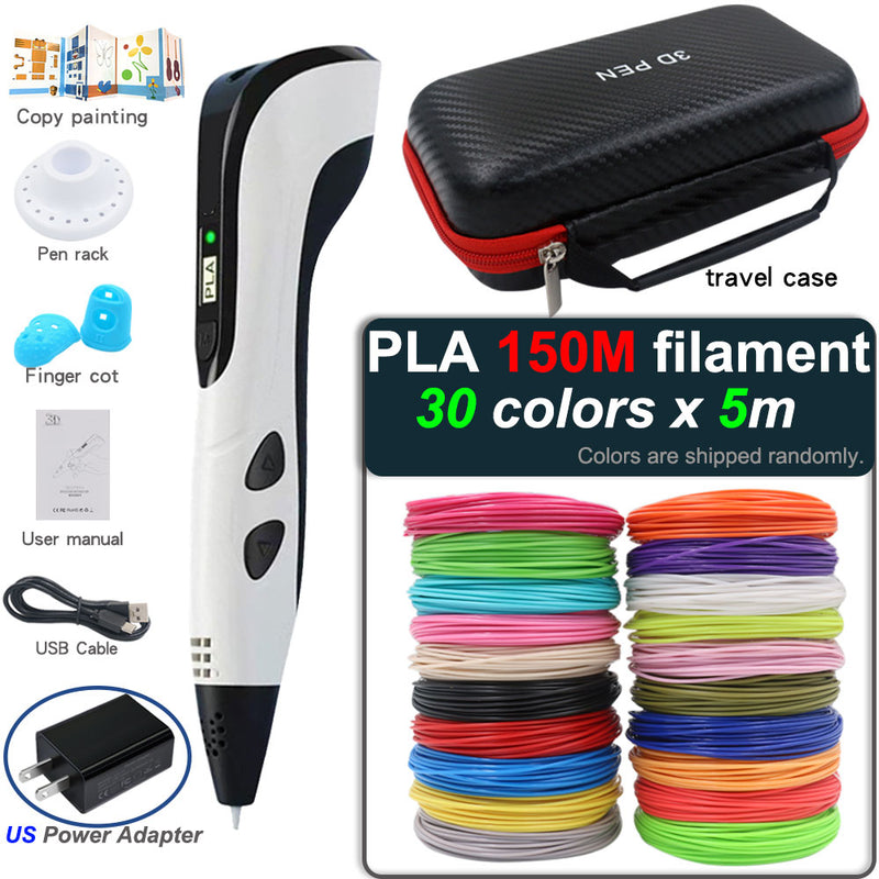 Caneta de impressão 3D com tela LCD para crianças