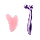 Massageador roller Y 3d e pedra Guasha para lifting