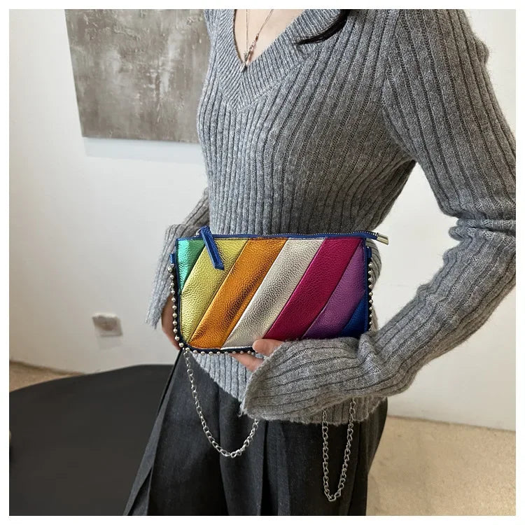 Bolsa Rainbow Color dopamine – Estilo Único, Cores Vibrantes e Design que Encanta!