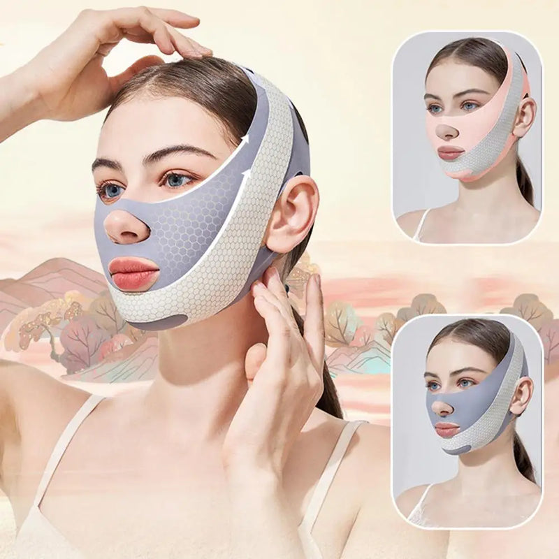 Faixa Modeladora Facial V-Line | Lifting Instantâneo Contra Papada e Flacidez