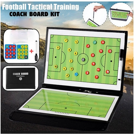 Placa prancheta tática magnética dobrável para treino de futebol