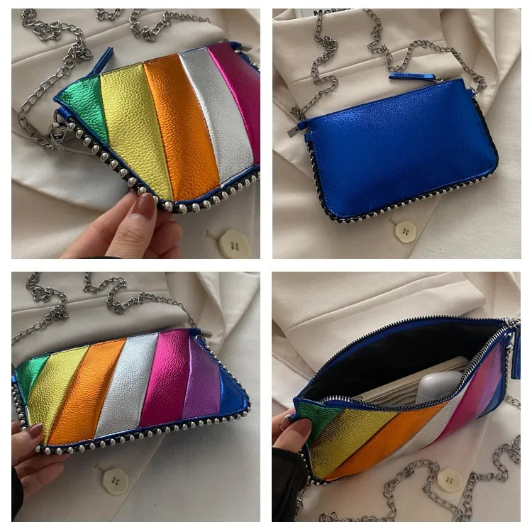 Bolsa Rainbow Color dopamine – Estilo Único, Cores Vibrantes e Design que Encanta!