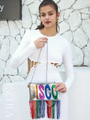 Clutch de Luxo Dopamine com Franjas e Paetês — Estilo Brilhante para Arrasar em Qualquer Ocasião