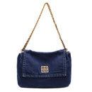 Bolsa Jeans com Corrente – Estilo Casual e Espaço de Sobra para o Dia a Dia