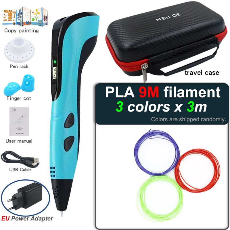 Caneta de impressão 3D com tela LCD para crianças