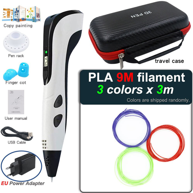 Caneta de impressão 3D com tela LCD para crianças