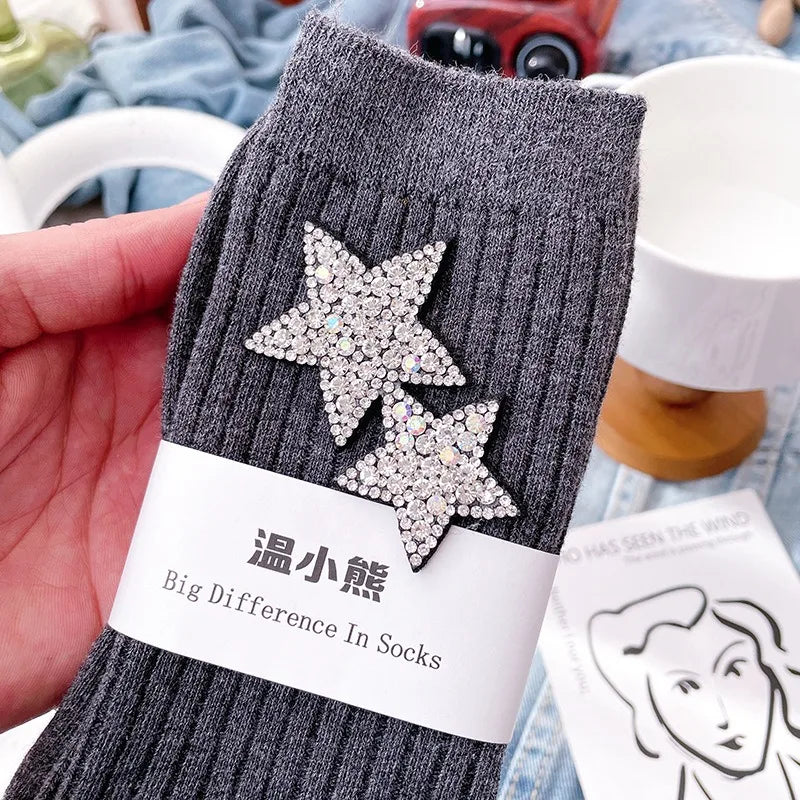 Meias estrela com Diamantes – brilho, bonforto e muito Estilo