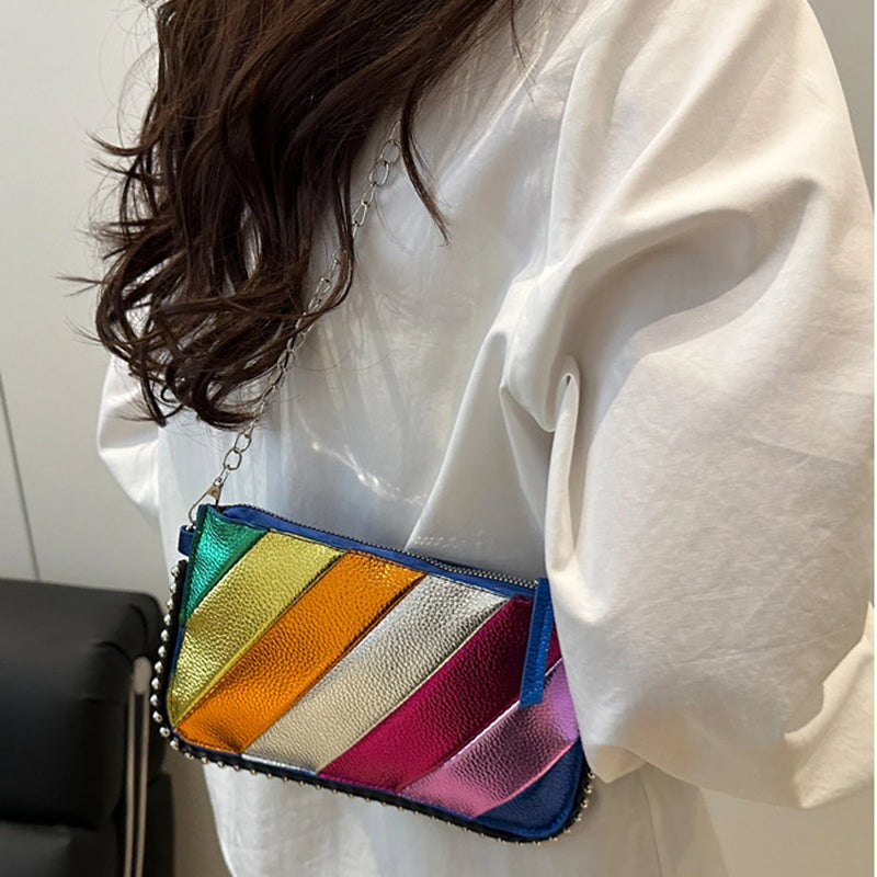 Bolsa Rainbow Color dopamine – Estilo Único, Cores Vibrantes e Design que Encanta!