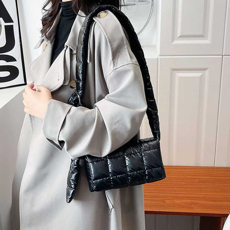 Bolsa puffer transpassada acolchoada luxuosa