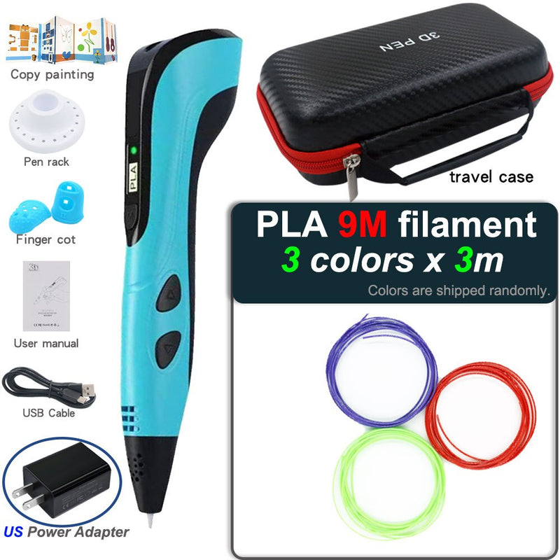Caneta de impressão 3D com tela LCD para crianças