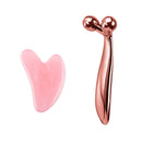 Massageador roller Y 3d e pedra Guasha para lifting