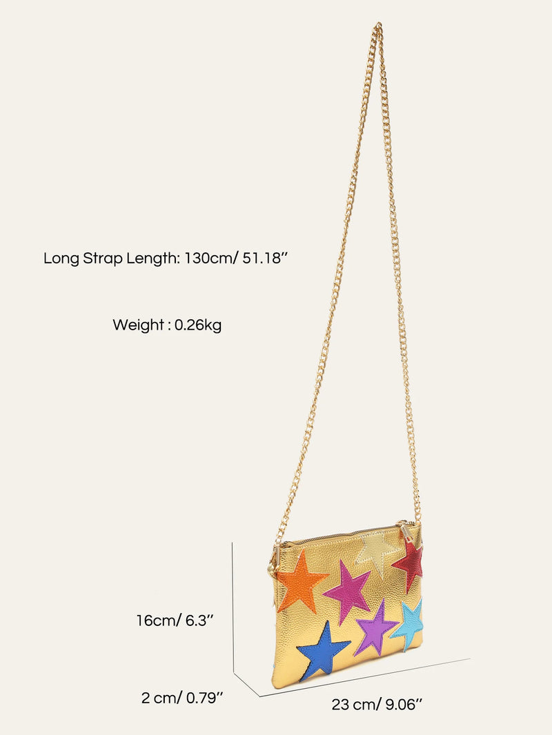 Bolsa Clutch Dopamine Estrelas – Brilho e Estilo