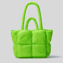 Bolsa puffer nylon acolchoada luxuosa