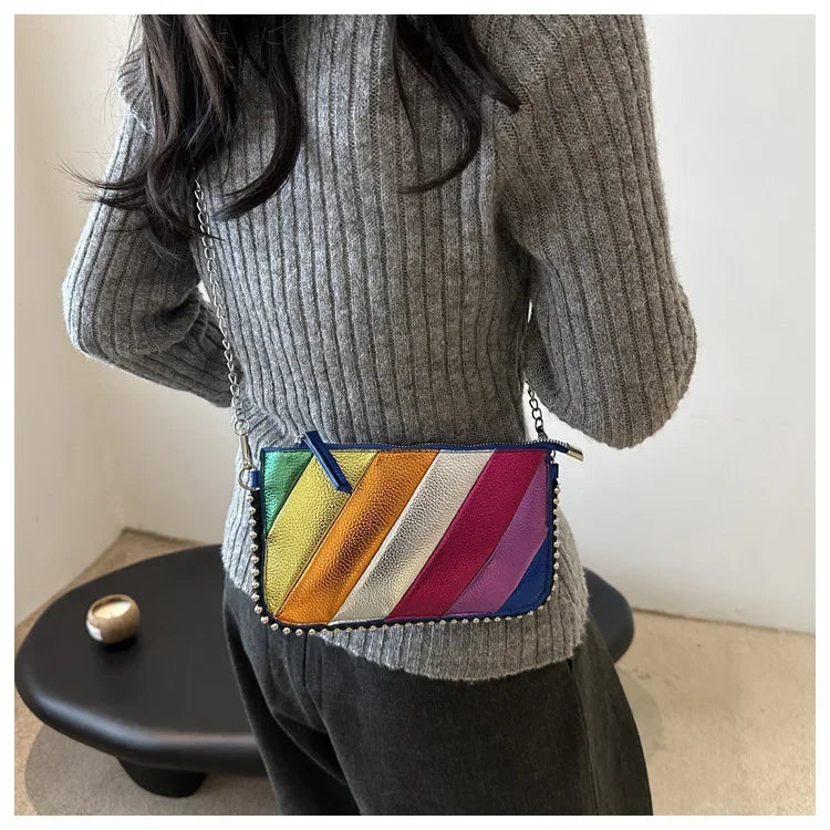 Bolsa Rainbow Color dopamine – Estilo Único, Cores Vibrantes e Design que Encanta!