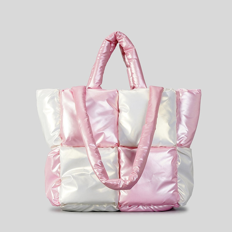 Bolsa puffer acolchoada luxuosa