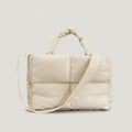 Bolsa puffer courino acolchoada luxuosa