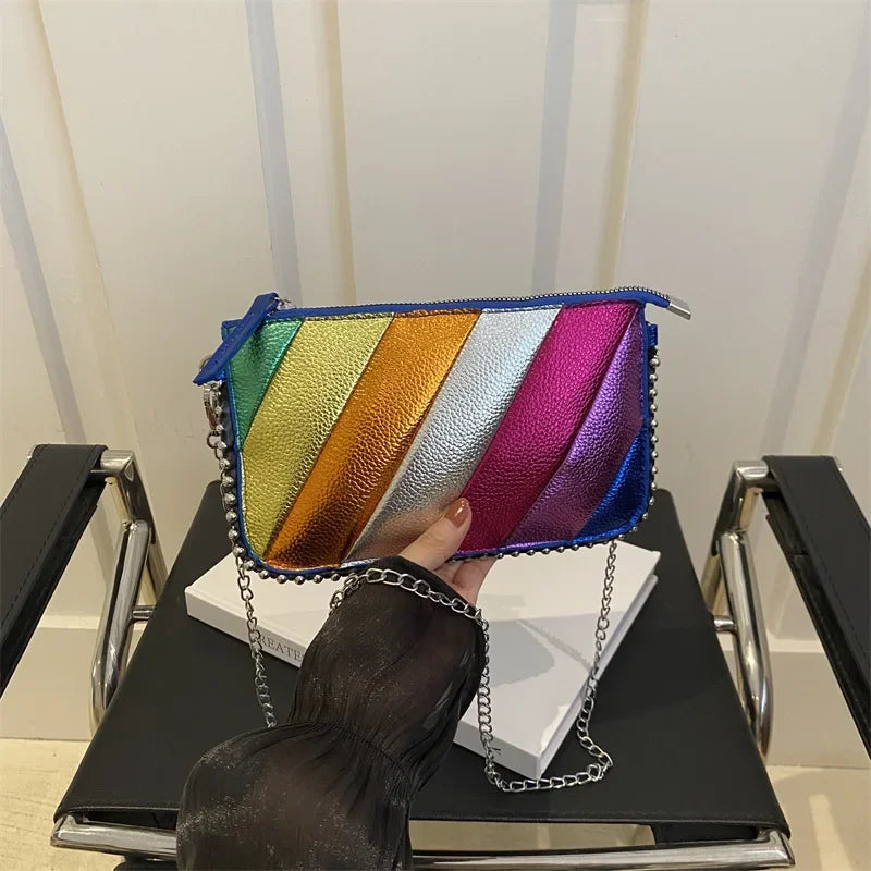 Bolsa Rainbow Color dopamine – Estilo Único, Cores Vibrantes e Design que Encanta!