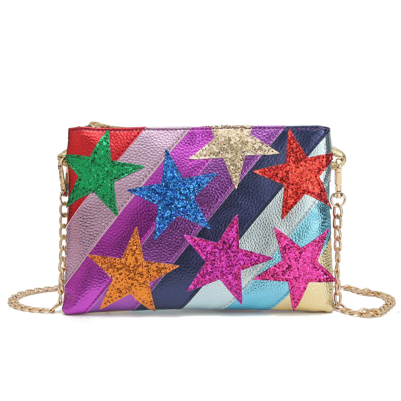 Bolsa Clutch Dopamine Estrelas – Brilho e Estilo
