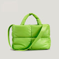 Bolsa puffer courino acolchoada luxuosa