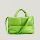 Bolsa puffer courino acolchoada luxuosa