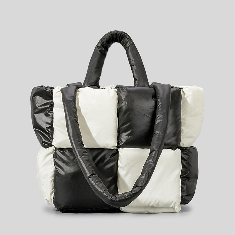 Bolsa puffer acolchoada luxuosa