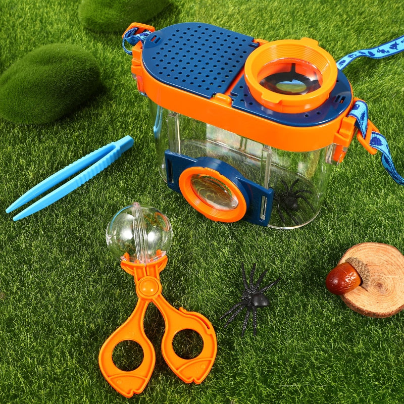 Kit aventureiro de exploração e aprendizagem de insetos