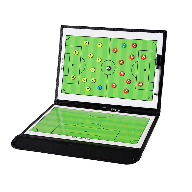Placa prancheta tática magnética dobrável para treino de futebol
